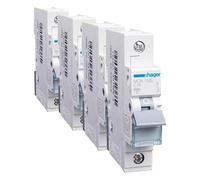 hager - Disjoncteur 1P C 16A 6kA AC MCN116E (Lot de 4)
