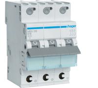 Hager Disjoncteur MBS316 3 pôles 16 A magnéto-thermique intérieur
