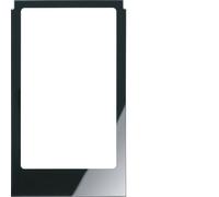 Hager Grand cadre angulaire en verre noir - WD2235