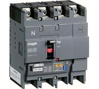 Hager H250 - Interrupteur automatique Caisse moulée/0 H250 4p4d 50 kA 125 A LSI