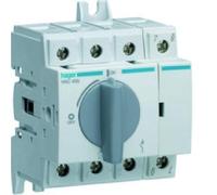 Hager HAC406 Interrupteur-sectionneur 4 pôles 63 A 70 mm,White, Bouton + interrupteur, Gris
