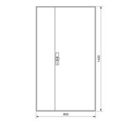 hager Hager Armoire compteur universZ 1400×800×205, IP44 ZB53S Quantité:1