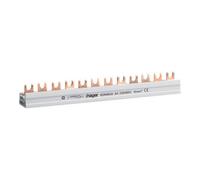 hager Hager Barrette de phase 3P+N, 10q, 12mod, Fourche KDN463A Quantité:1