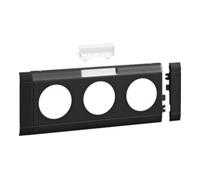 hager Hager Cache triple prise 80 mm graphit noir Quantité:1