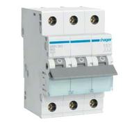hager Hager Disjoncteur 3 pôles B-63A, 6kA MBN363 Quantité:1
