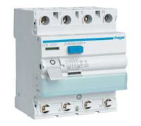 hager Hager Disjoncteur différentiel 4 pôles 25A/30mA, 6kA, QC CDS425D Quantité:1