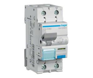 hager Hager Disjoncteur différentiel FI/LS 1P+N 10kA B-16A 30mA ADA516D Quantité:1