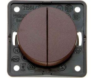 Hager iNTEGRO - Interrupteur Double Marron