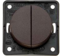 Hager iNTEGRO - Poussoir double avec Terminal Comun Marron