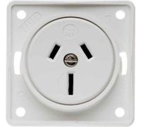 Hager iNTEGRO - Prise secteur Australie 15 A Blanc polaire mat