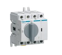 Hager Interrupteur-sectionneur 4L 32A, Bouton + interrupteur, Gris