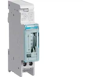 Hager Interruptor horario esfera diaria 16A, 1 contacto NA, con reserva 200 h EH011