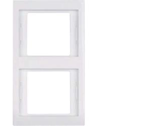 Hager K1 - Cadre 2 postes vertical blanc polaire