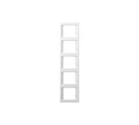 Hager K1 - Cadre 5 postes verticale Blanc polaire