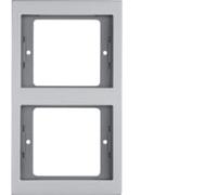 Hager K5 - Cadre 2 postes vertical Aluminium