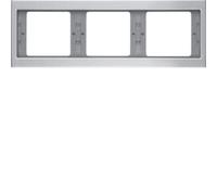 Hager K5 - Cadre 3 postes horizontal Aluminium