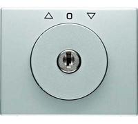 Hager K5 - Plaque Clé position centrale sans verrouillage aluminium