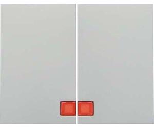 Hager K5 - Touche avec lentille pour mécanisme double acier