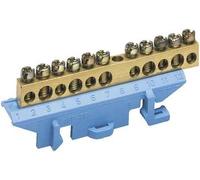 Hager Pince en polyéthylène KM11E - 11 points de serrage pour rail de chapeaux 35 mm