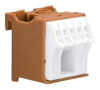 Hager Borne de serrage KN06P marron et blanc 6 pôles 63 A 230 V