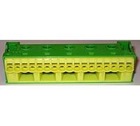 Hager Bornier de terre KN22E sans vis 17x4 mm² + 5x25 mm² Gris/Jaune