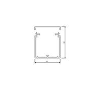 Goulotte électrique - HAGER - LF6006009016 - PVC - 60x60mm - Blanc - 2m