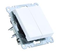 Hager lumina2 - Commutateur double lumina2 Blanc polaire