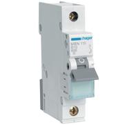 Hager MBN110 Disjoncteur 10 A 1P 1 pôle 6 kA Caractéristique B Interrupteur MCB LS (MBN 110)