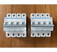 HAGER NFN463 DISJONCTEUR TETRAPOLAIRE 63A, COURBE C, TRI+N, 63AMPERES 4POLE 10KA