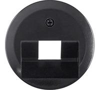 Hager Nostalgia - Plaque centrale pour 1 prise EUA Noir