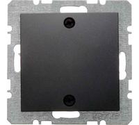 Hager - Plaque aveugle avec racks visser B1/B3/B7 anthracite