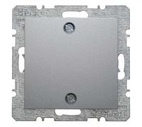 Hager - Plaque aveugle avec racks visser B1/B7 aluminium