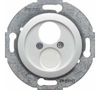 Hager - Plaque centrale avec rack Nostalgia Blanc polaire