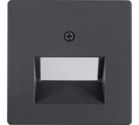 Hager - Plaque centrale double prise teld. réseau q.1 q.3/anthracite