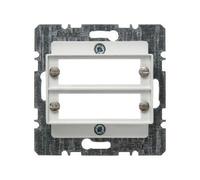 Hager - Plaque centrale Lance 2 prises blanc polaire