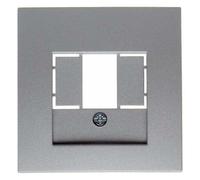 Hager - Plaque centrale prise tAE B1/B7 aluminium