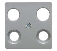 Hager - Plaque centrale tV-fM pour 4546 B1/B7/K1 aluminium