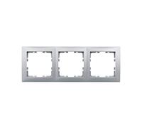 Hager Polo 4011334471400 Cadre carré 3 prises Aluminium 5310138994