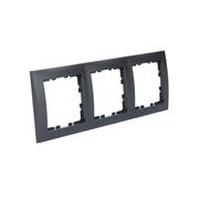 Hager Polo 4011334471417 Cadre carré Triple Anthracite 5310138996