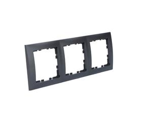 Hager Polo 4011334471417 Cadre carré Triple Anthracite 5310138996