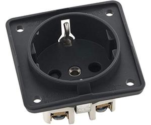 Hager - Prise courant schuko pour vis avec téléphones anthracite