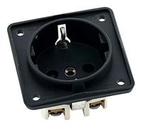 Hager Prise Schuko Protection enfant avec vis Noir mat