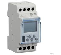 HAGER EGN103 - Minuterie hebdomadaire, 1 inverseur, 16 A, 2 PLE, numérique