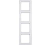 Hager q.1 - Cadre 4 éléments blanc polaire