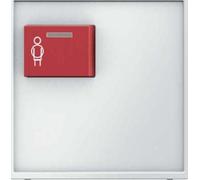 Hager q.1 - Couvercle avec bouton rouge appel le haut blanc polaire