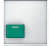 Hager q.1 - Couvercle Poussoir Arrêt Vert bas blanc polaire