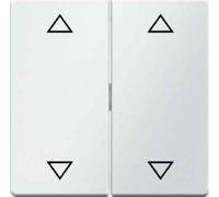 Hager q.1 - Touche double store avec Fleche Blanc polaire