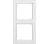 Hager q.3 - Cadre 2 postes Blanc polaire velours