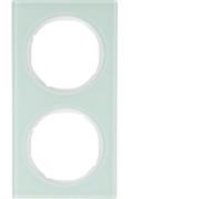 HAGER R.3 CADRE R3 2 ÉLÉMENTS CRISTAL BLANC POLAIRE