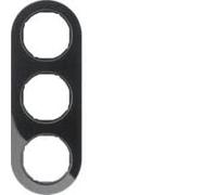 Hager R. classic - Cadre rclassic 3 éléments noir brillant